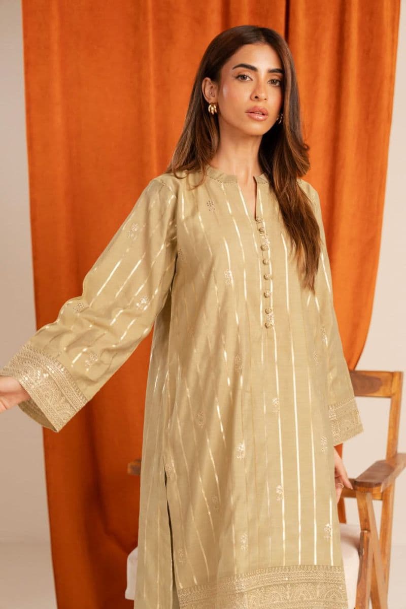 Golden Embroidered Lurex Ready-to-Wear Shirt thumbnail