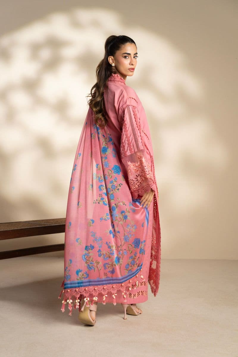 Coral Embroidered Cambric 3 Piece Unstitched Suit thumbnail