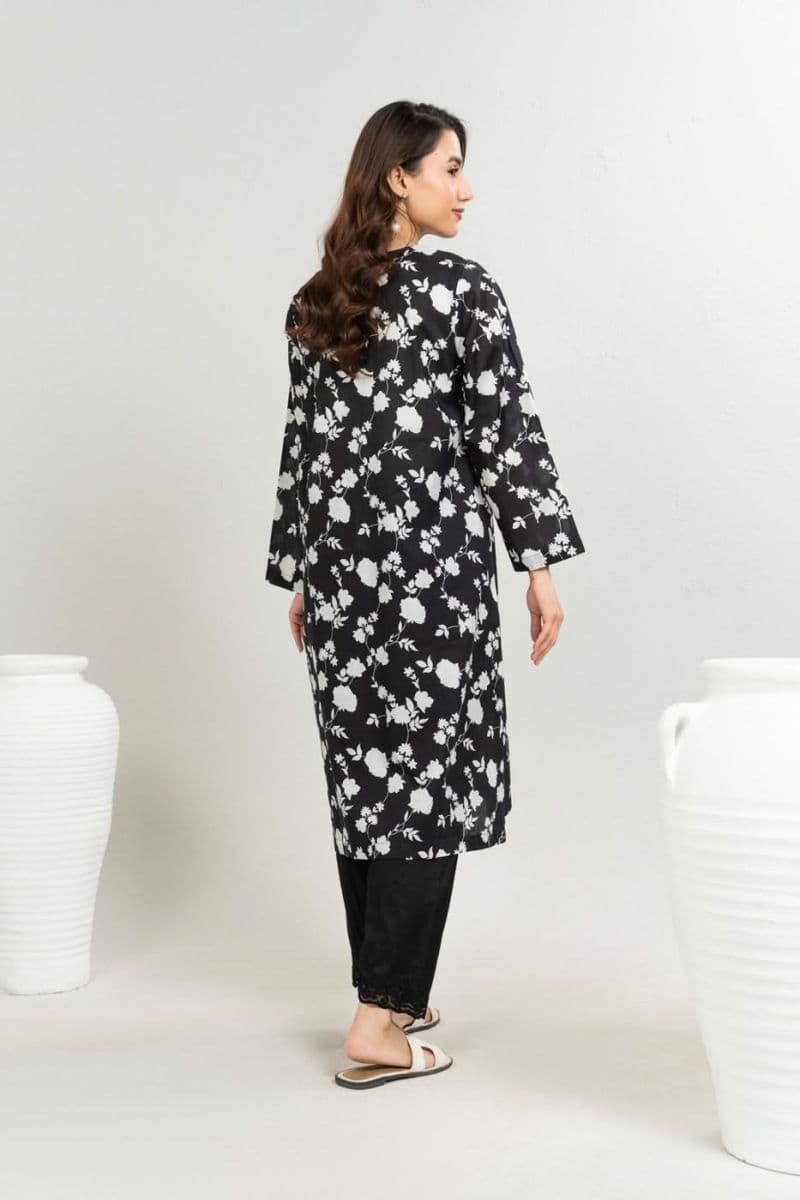 Black Printed Cambric Ready-to-Wear Shirt thumbnail