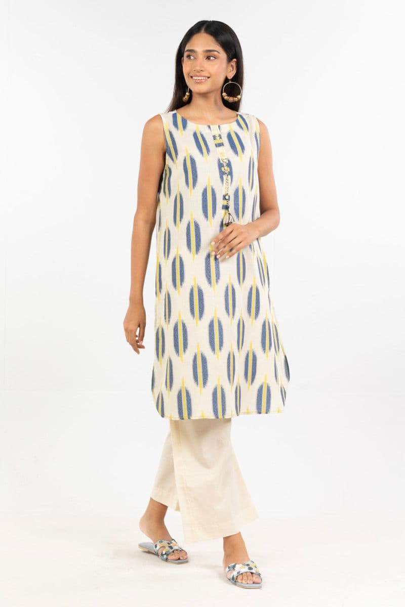 Beige Jacquard 2 Piece Ready-to-Wear Shirt thumbnail
