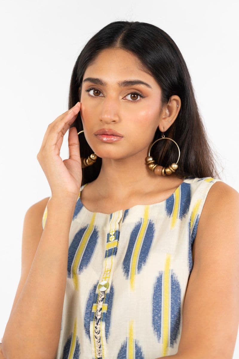 Beige Jacquard 2 Piece Ready-to-Wear Shirt thumbnail