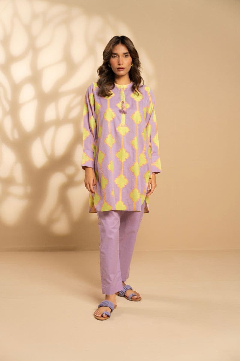 Purple Jacquard 2 Piece Ready-to-Wear Suit thumbnail