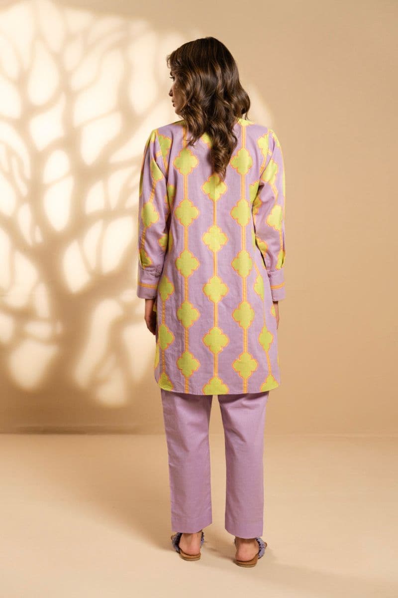 Purple Jacquard 2 Piece Ready-to-Wear Suit thumbnail