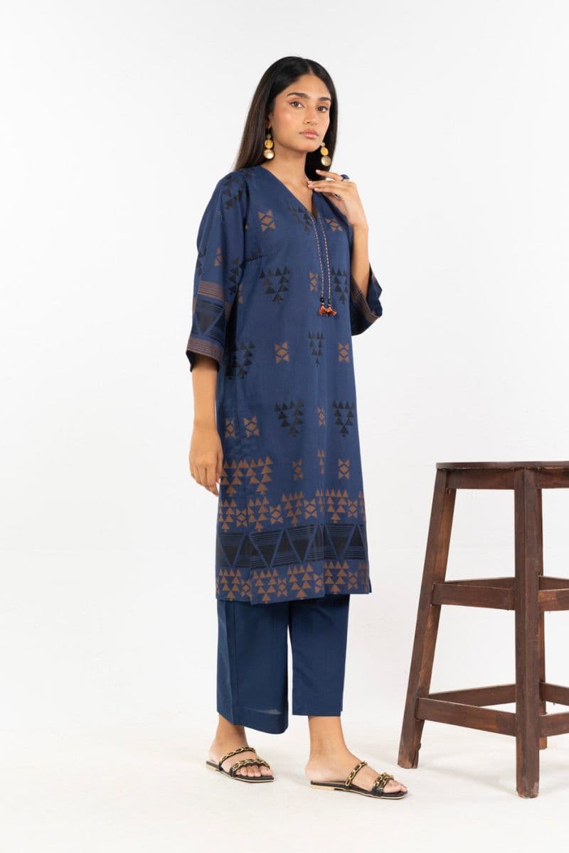 Blue Jacquard 2 Piece Ready-to-Wear Shirt thumbnail