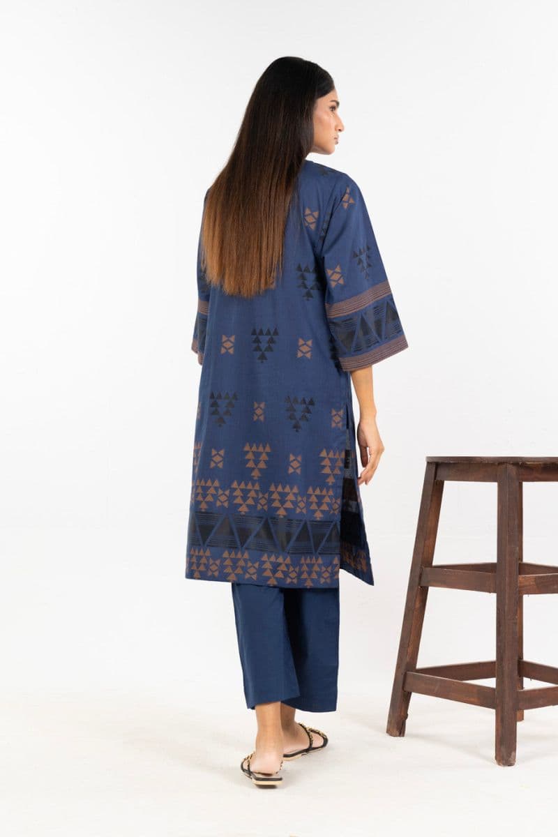 Blue Jacquard 2 Piece Ready-to-Wear Shirt thumbnail