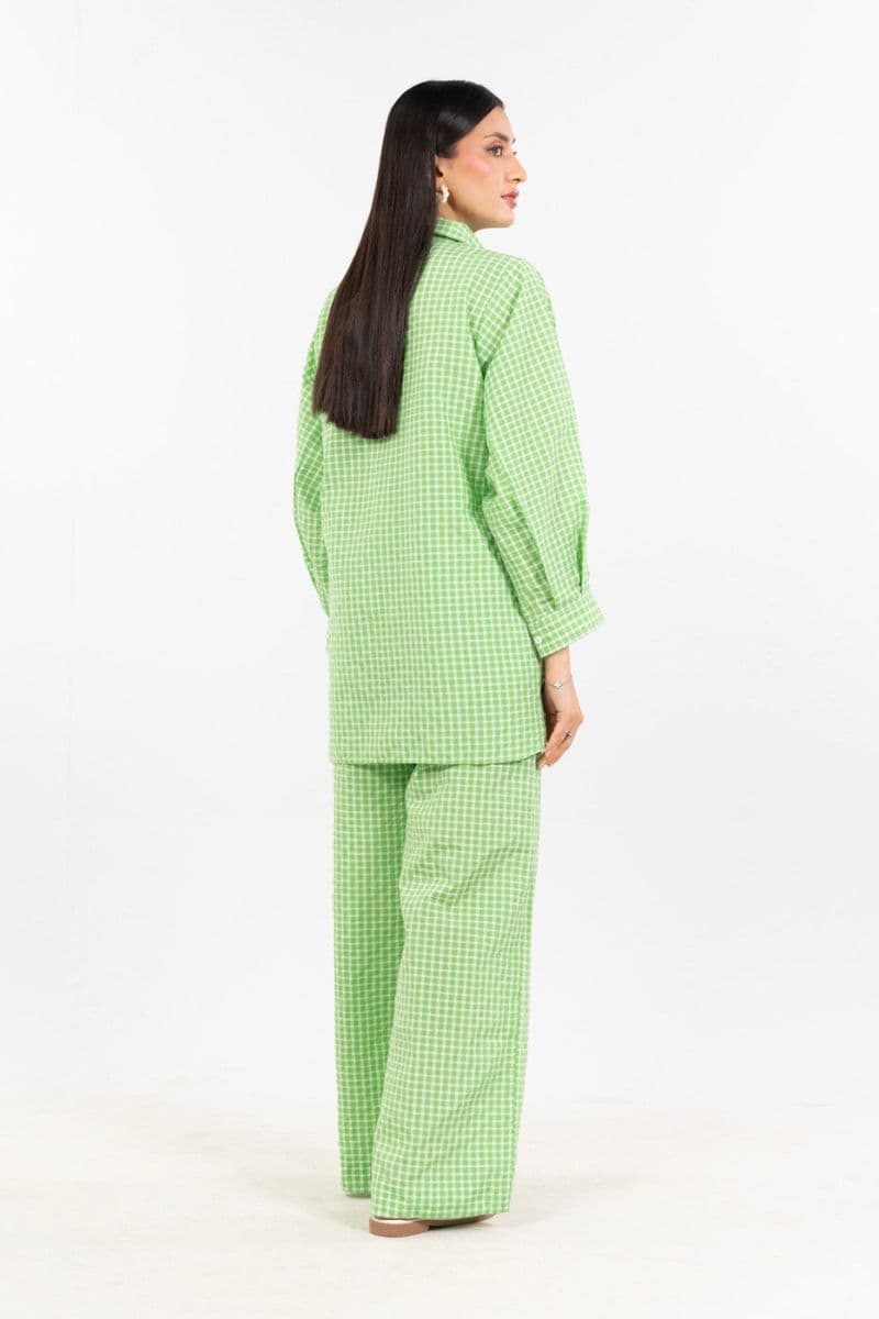 Green Yarn Dyed 2 Piece Ready-to-Wear Suit thumbnail