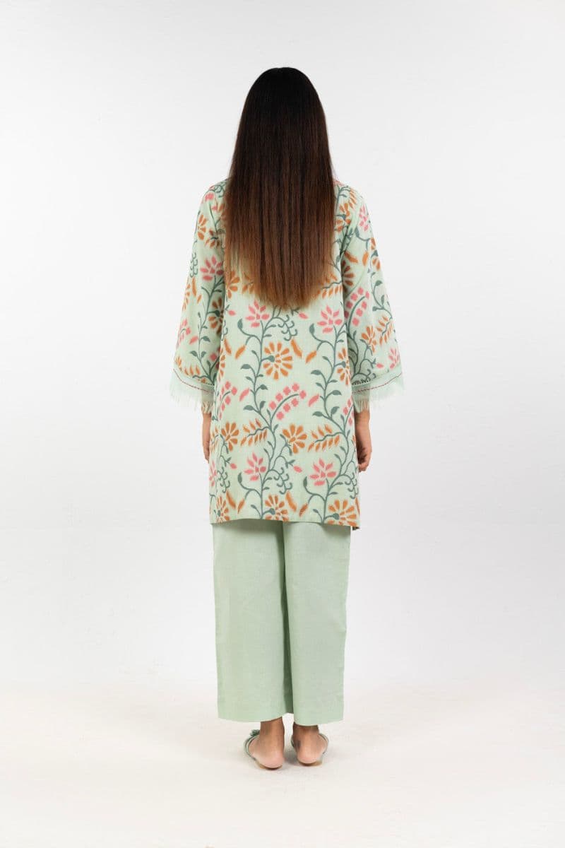 Sea Green Jacquard 2 Piece Ready-to-Wear Shirt thumbnail