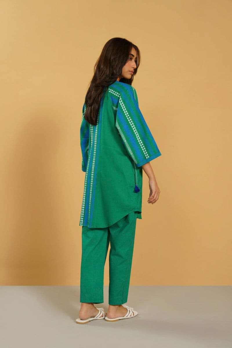 Green Printed Silk Ready-to-Wear Shirt thumbnail