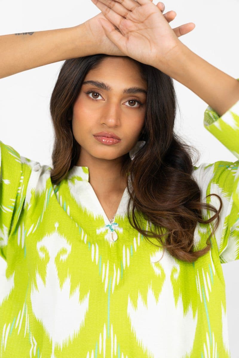 Green/White Printed Ready-to-Wear Suit thumbnail