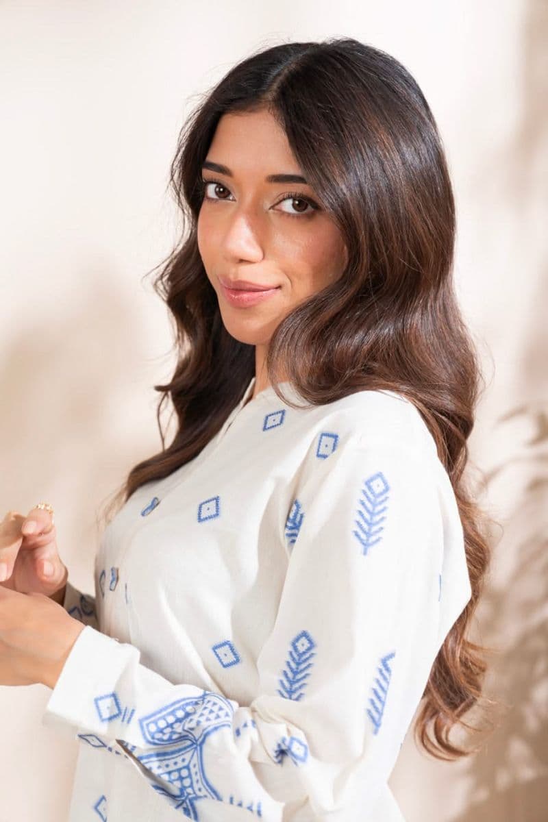 Beige Printed Jacquard Ready-to-Wear Suit thumbnail