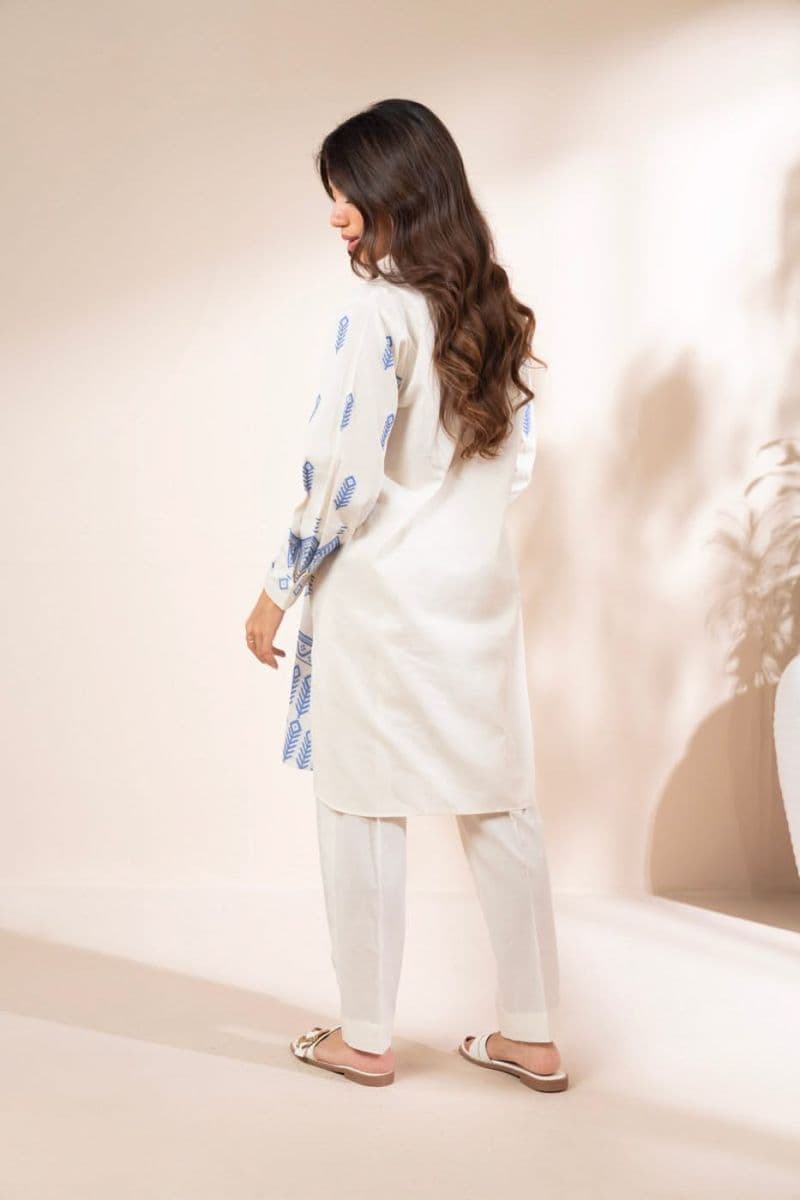 Beige Printed Jacquard Ready-to-Wear Suit thumbnail
