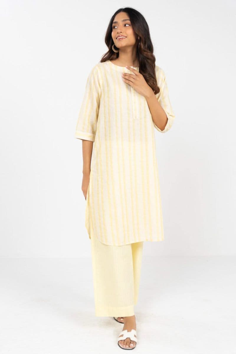 Yellow Yarn Dyed Ready-to-Wear Suit thumbnail