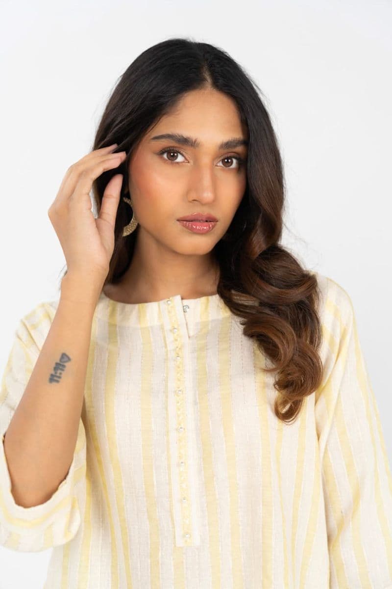 Yellow Yarn Dyed Ready-to-Wear Suit thumbnail