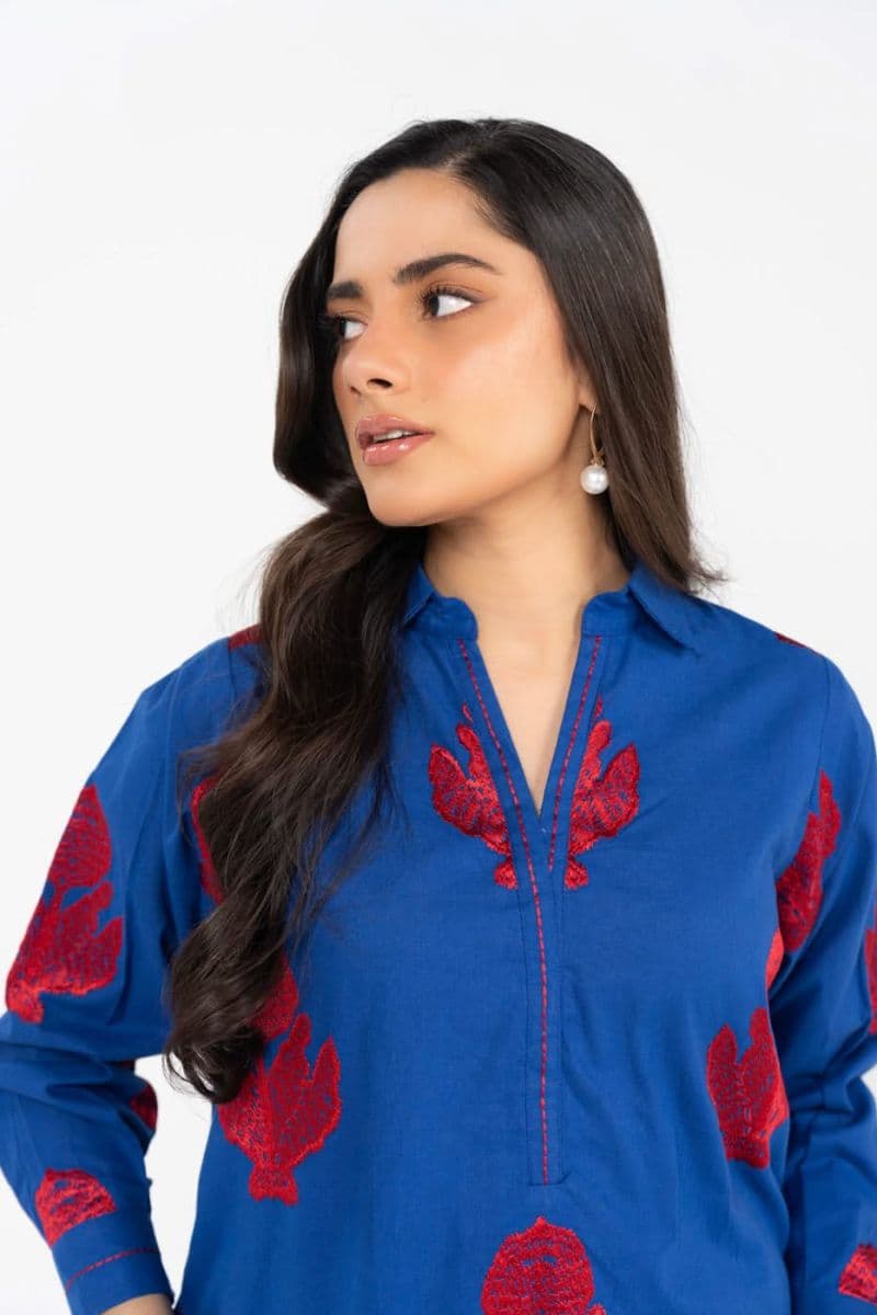 Blue Embroidered Ready-to-Wear Suit thumbnail