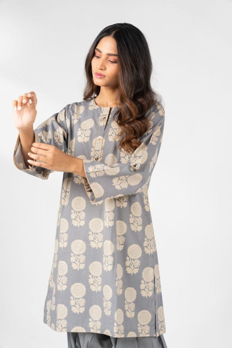 Grey Printed Lawn Ready-to-Wear Suit thumbnail