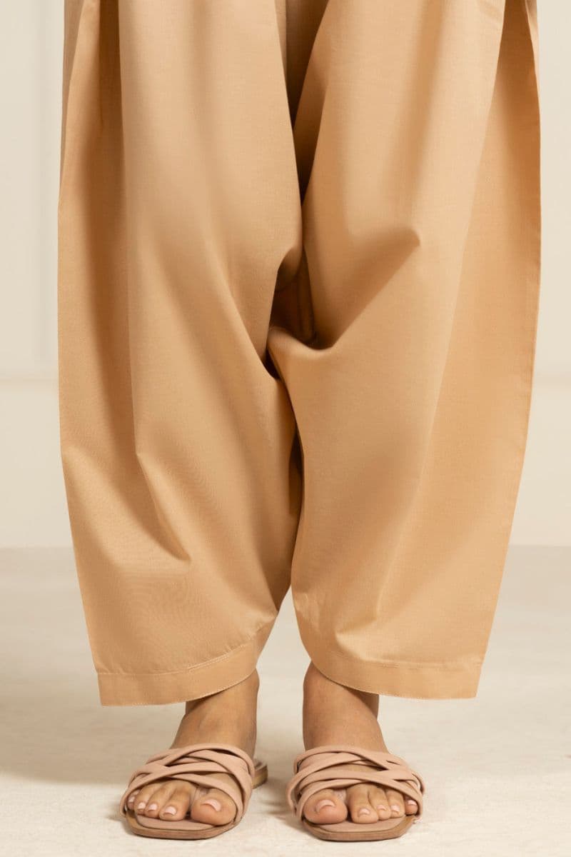 Beige Embroidered Cambric Ready-to-Wear Shalwar thumbnail