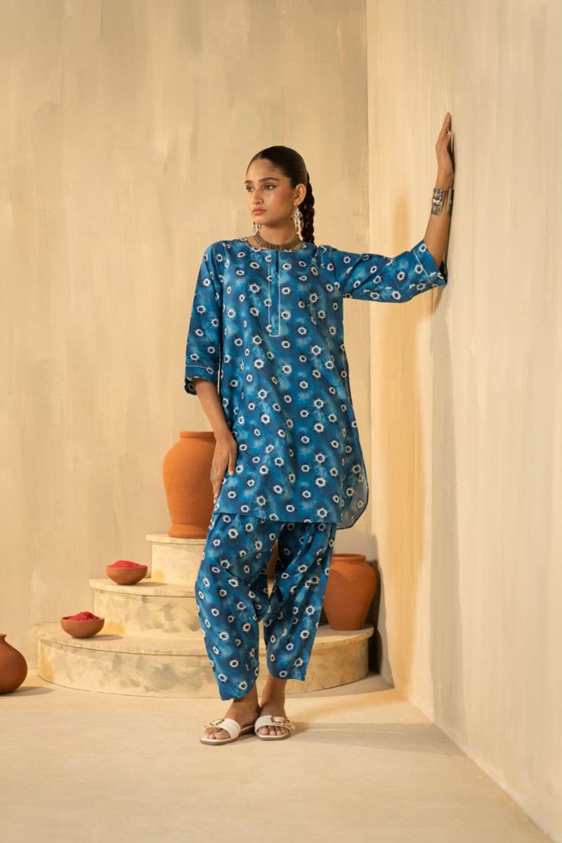 Blue Cambric 2 Piece Ready-to-Wear Shalwar thumbnail