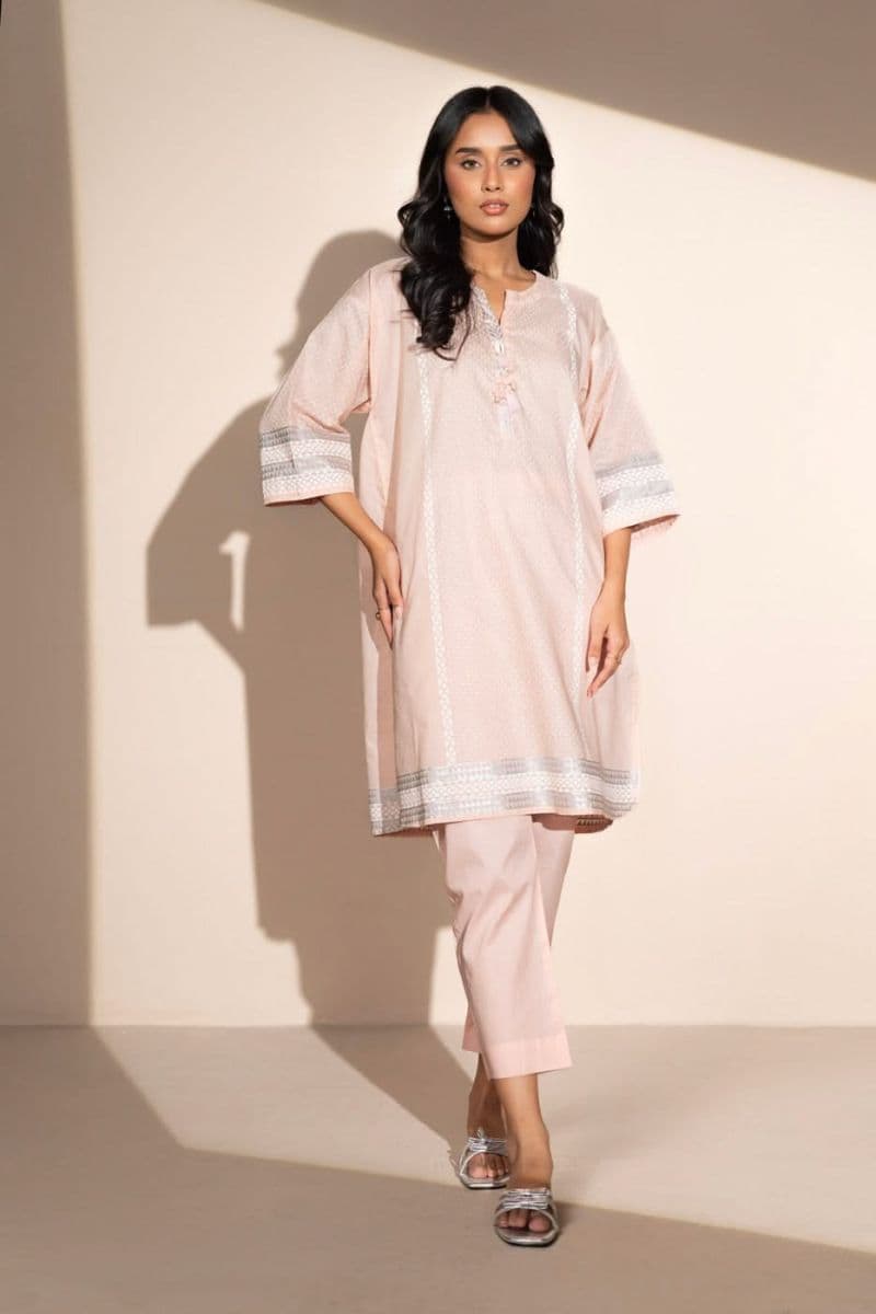 Pink Printed Cambric 2 Piece Ready-to-Wear Suit thumbnail