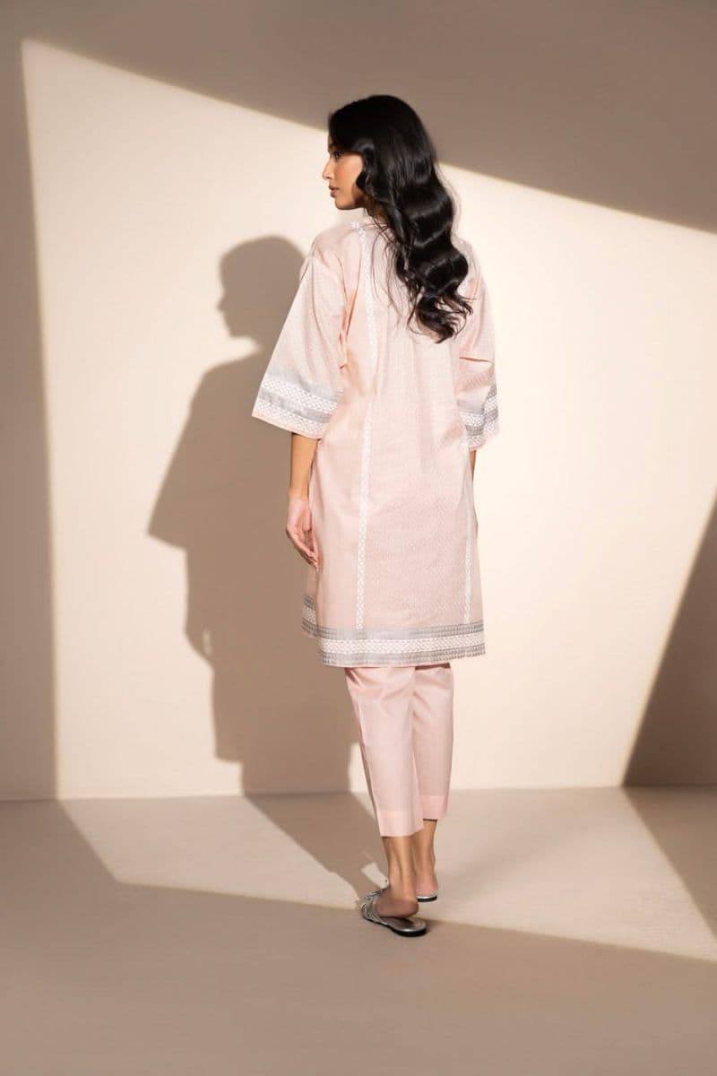 Pink Printed Cambric 2 Piece Ready-to-Wear Suit thumbnail