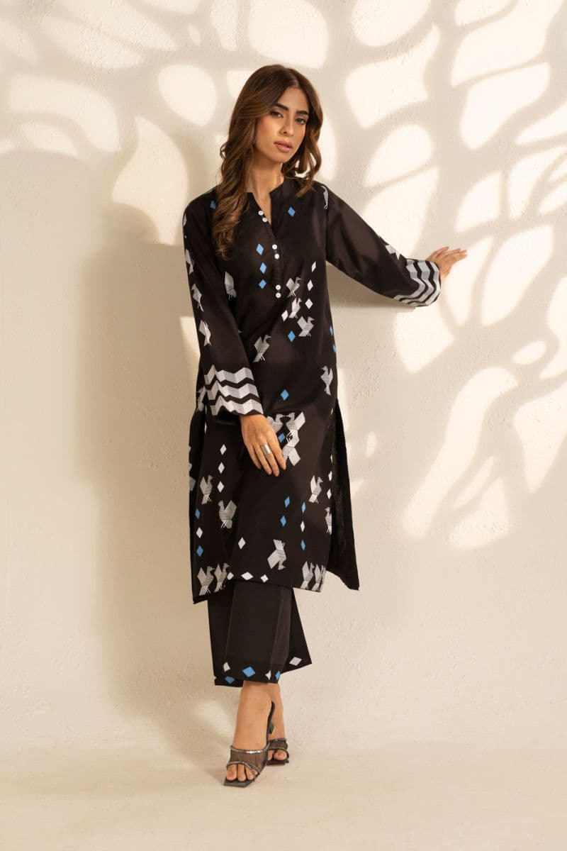 Black Printed 2 Piece Ready-to-Wear Shirt thumbnail