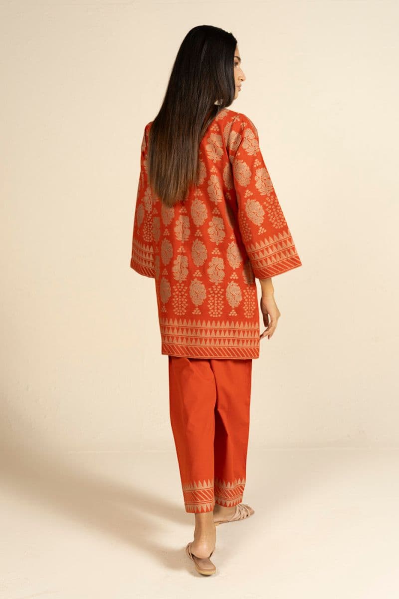 Rust Jacquard 2 Piece Ready-to-Wear Shirt thumbnail