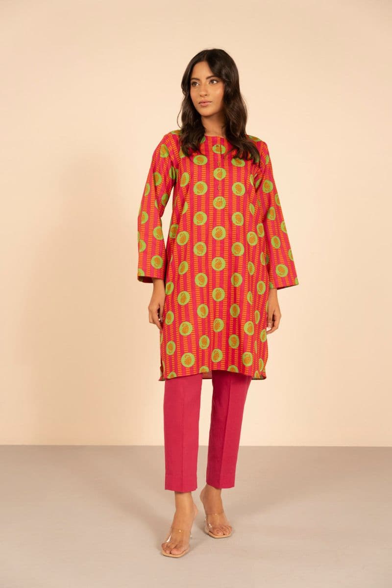 Pink Printed Khaddar Ready-to-Wear Shirt thumbnail
