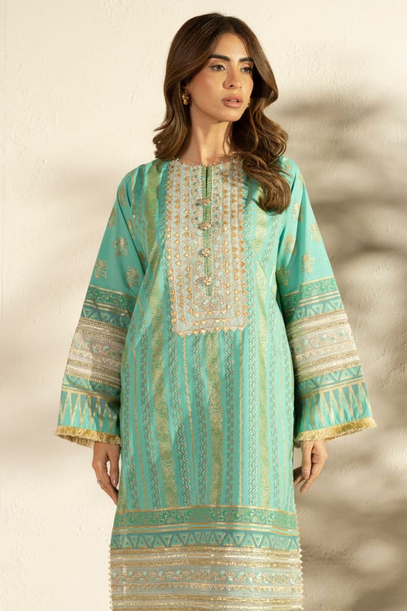 Light Blue Embroidered Lawn 2 Piece Unstitched Suit thumbnail