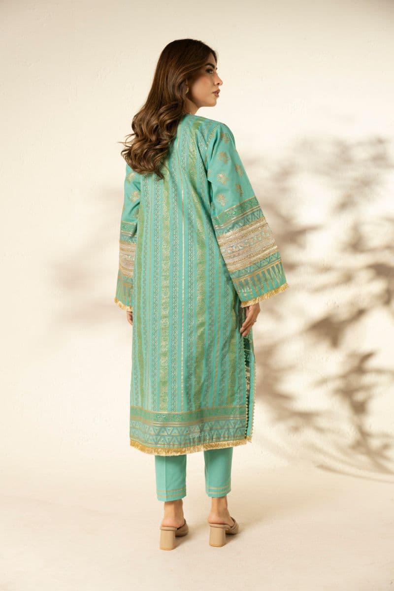 Light Blue Embroidered Lawn 2 Piece Unstitched Suit thumbnail