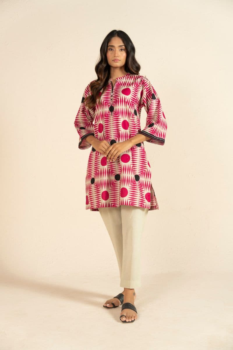Pink Printed Cambric Dupatta thumbnail