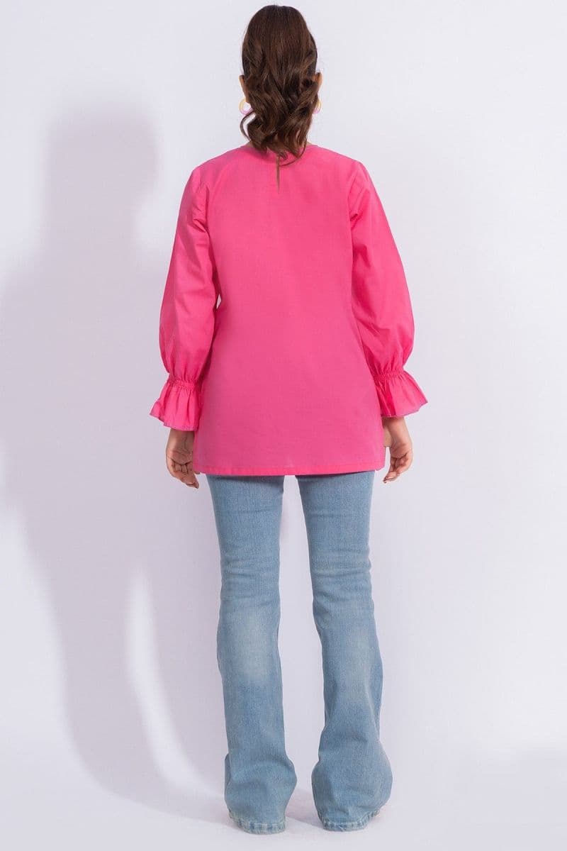 Pink Embroidered Cambric Ready-to-Wear Suit thumbnail