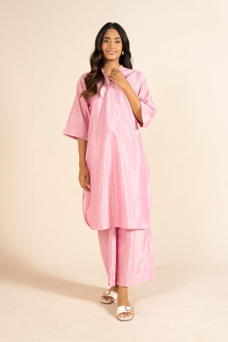 Pink Printed 2 Piece Ready-to-Wear Shirt thumbnail