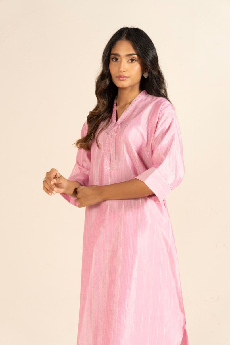 Pink Printed 2 Piece Ready-to-Wear Shirt thumbnail