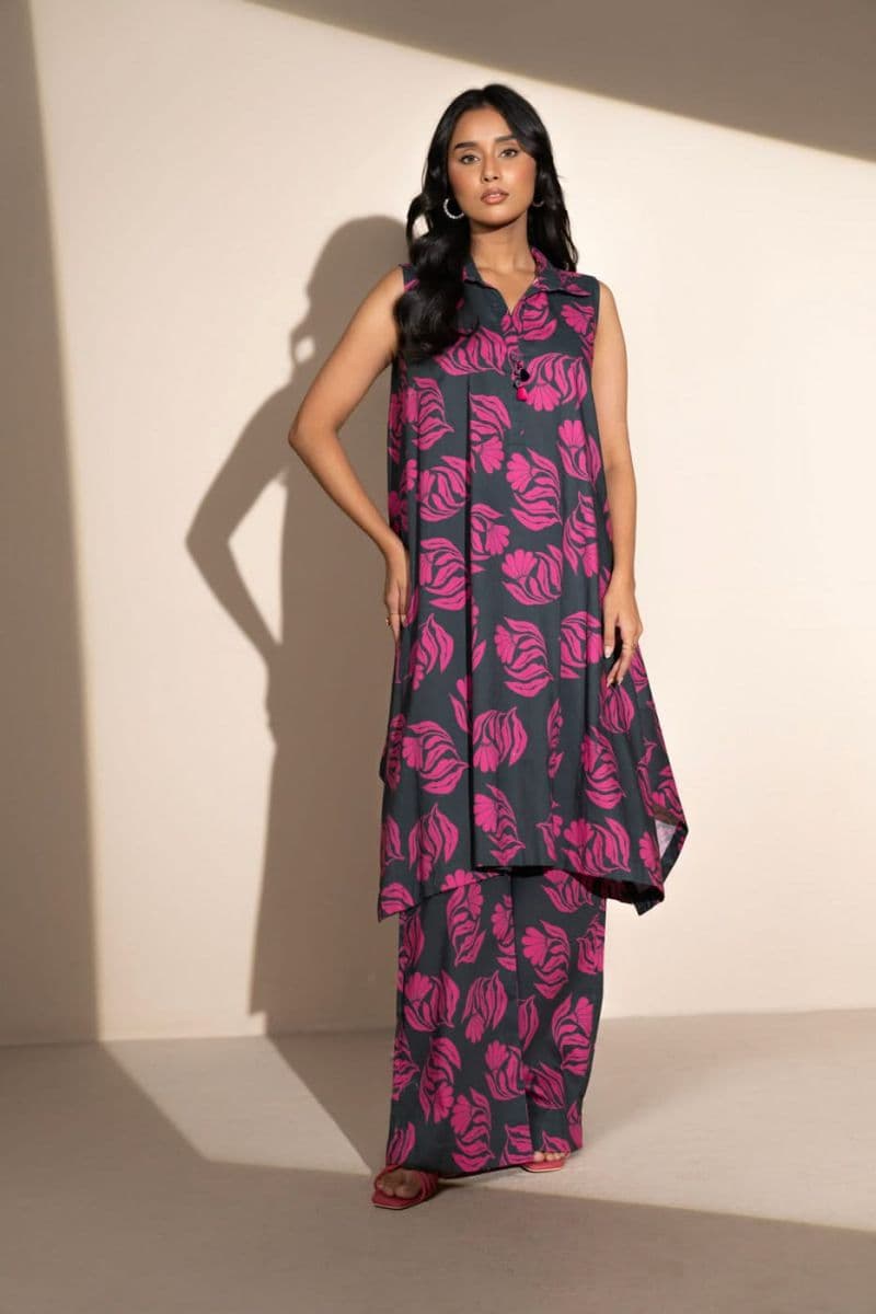 Black/Purple Printed Ready-to-Wear Shirt thumbnail