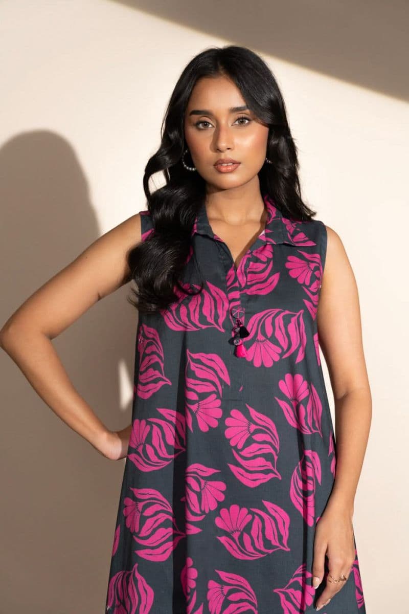 Black/Purple Printed Ready-to-Wear Shirt thumbnail