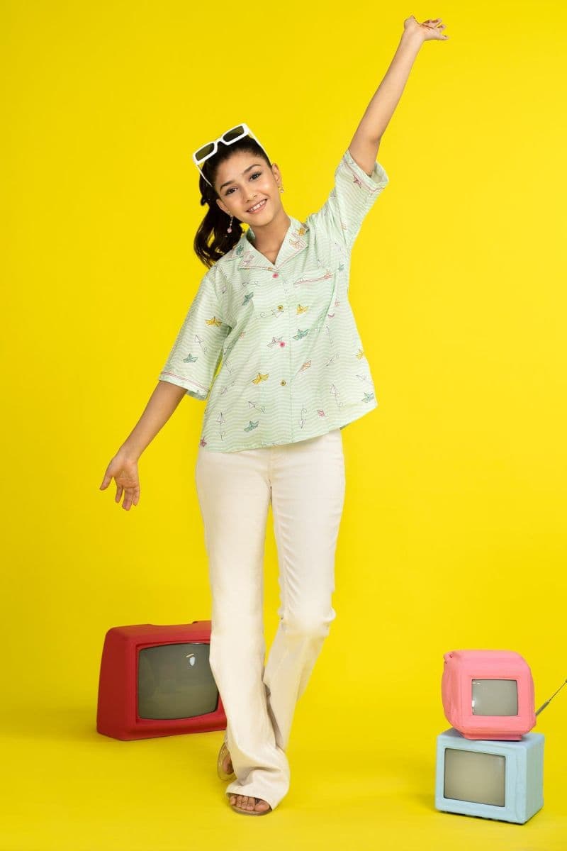 Multi Printed Cambric Ready-to-Wear Shirt thumbnail