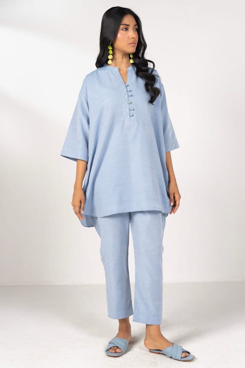 Sky Blue Lawn 2 Piece Ready-to-Wear Suit thumbnail