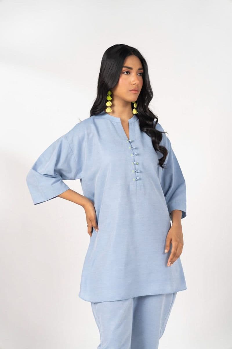 Sky Blue Lawn 2 Piece Ready-to-Wear Suit thumbnail