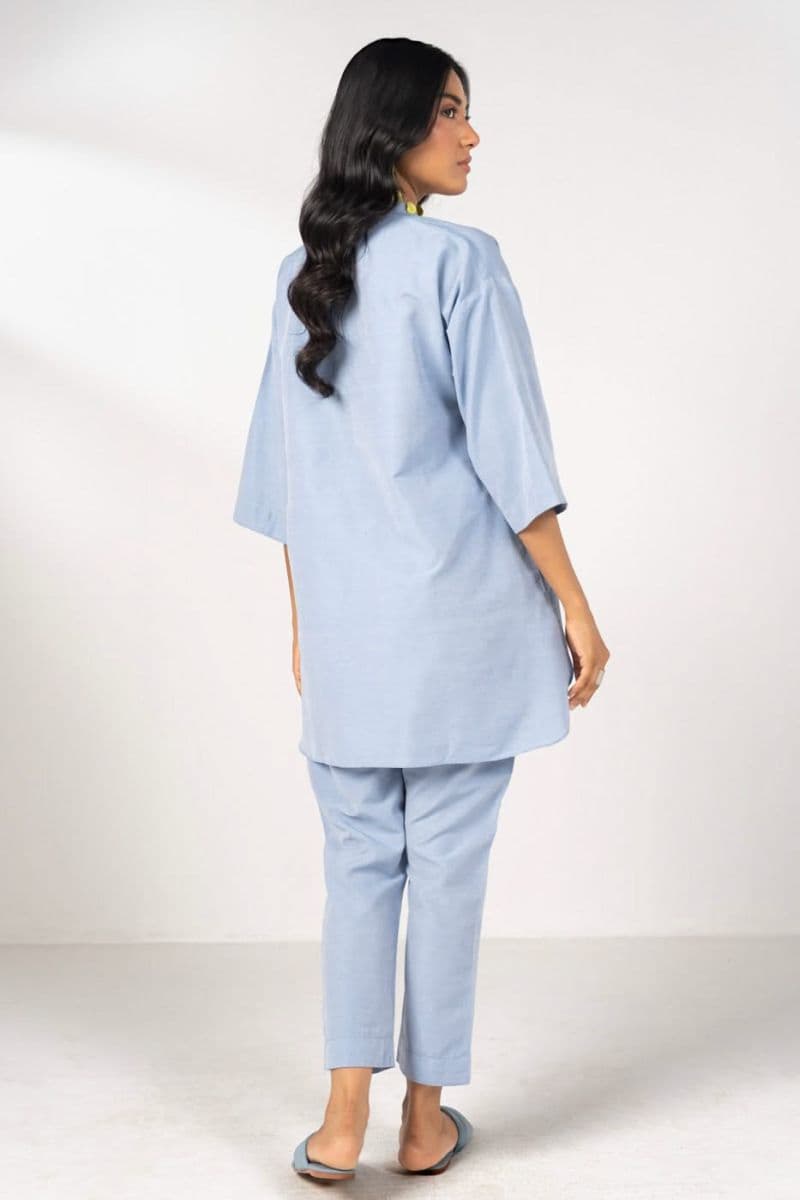 Sky Blue Lawn 2 Piece Ready-to-Wear Suit thumbnail