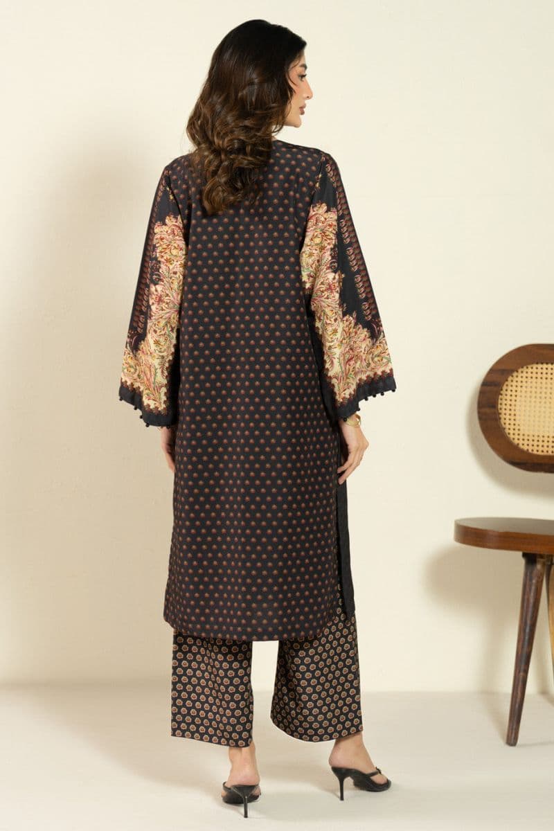 Black Printed Khaddar 2 Piece Ready-to-Wear Suit thumbnail