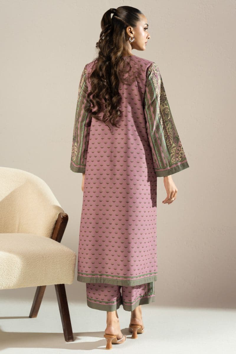 Mauve Printed Poly Khaddar 2 Piece Ready-to-Wear Suit thumbnail