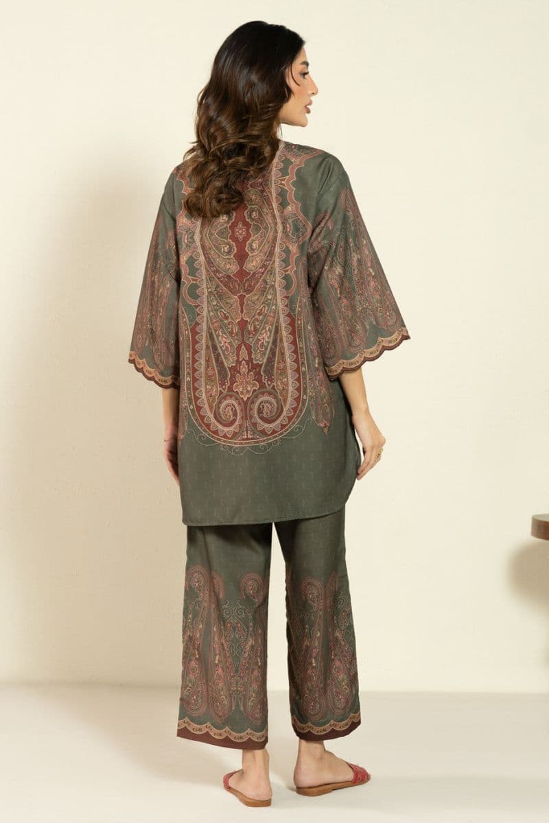 Green Printed Poly Khaddar 2 Piece Ready-to-Wear Suit thumbnail