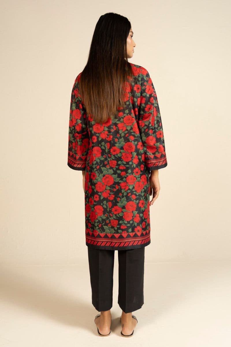 Black Printed Linen Ready-to-Wear Shirt thumbnail