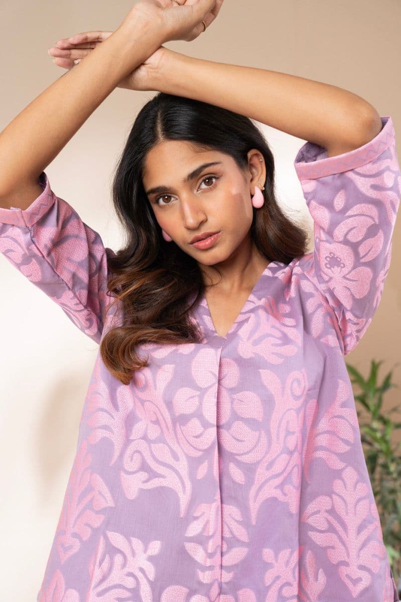 Pink/Purple Jacquard Ready-to-Wear Shirt thumbnail