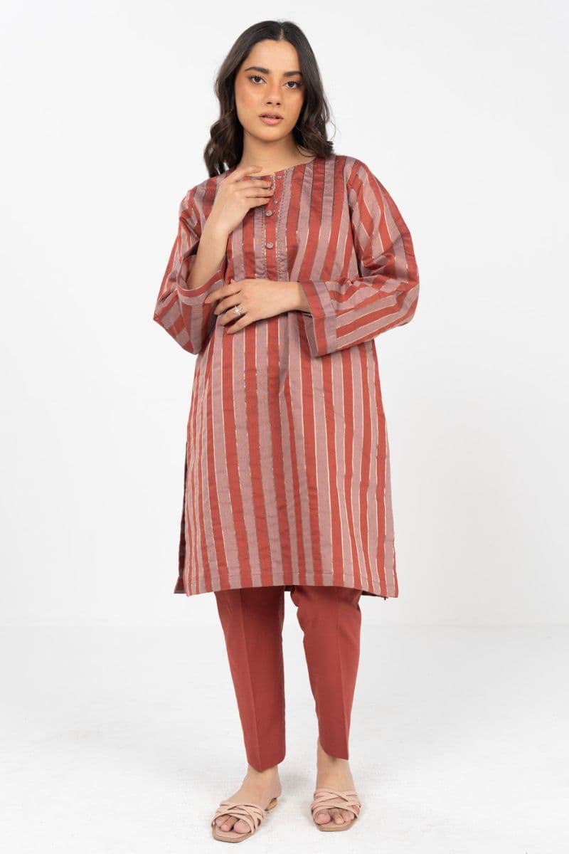 Rust Zari Lawn Ready-to-Wear Shirt thumbnail