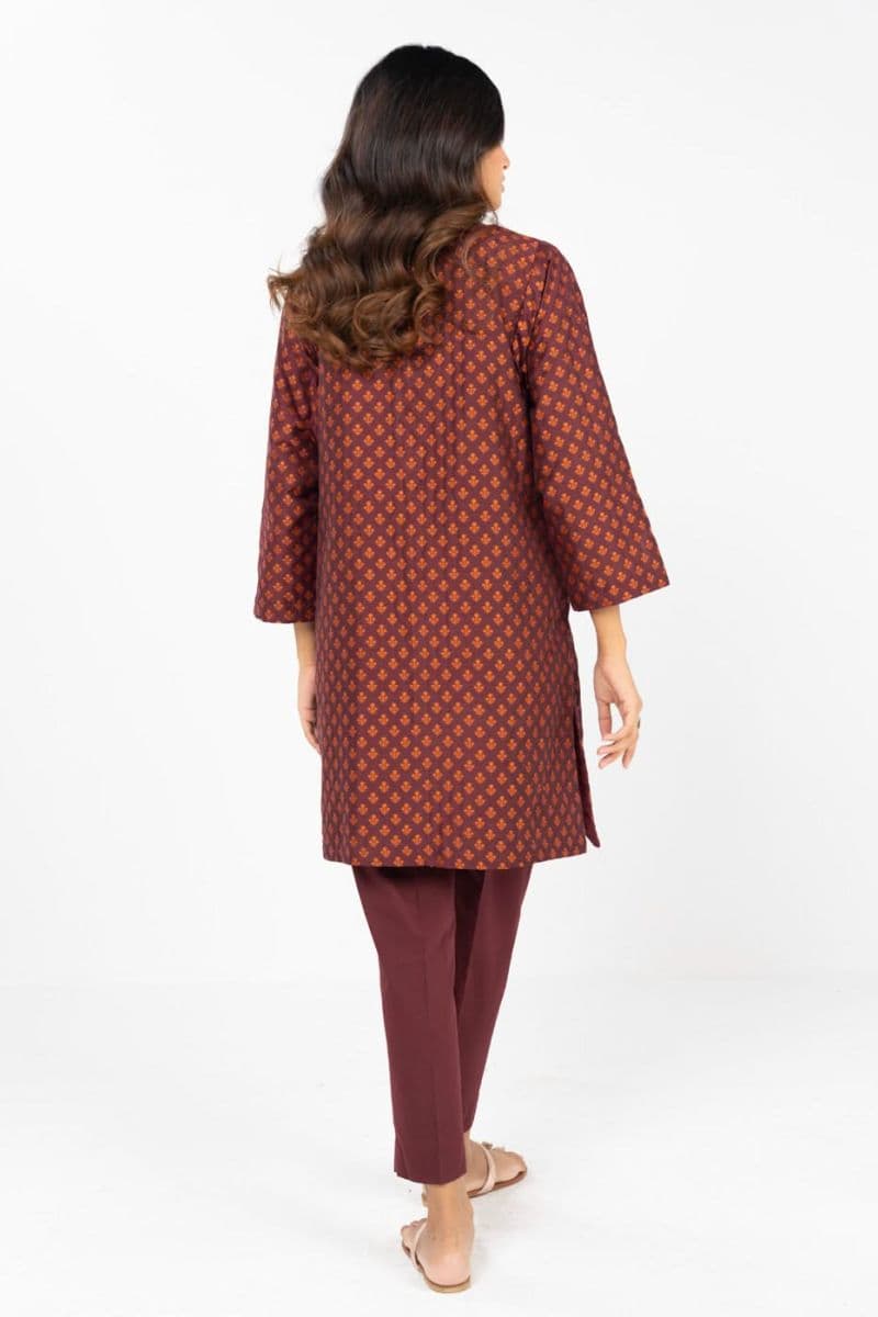 Maroon Jacquard Ready-to-Wear Shirt thumbnail