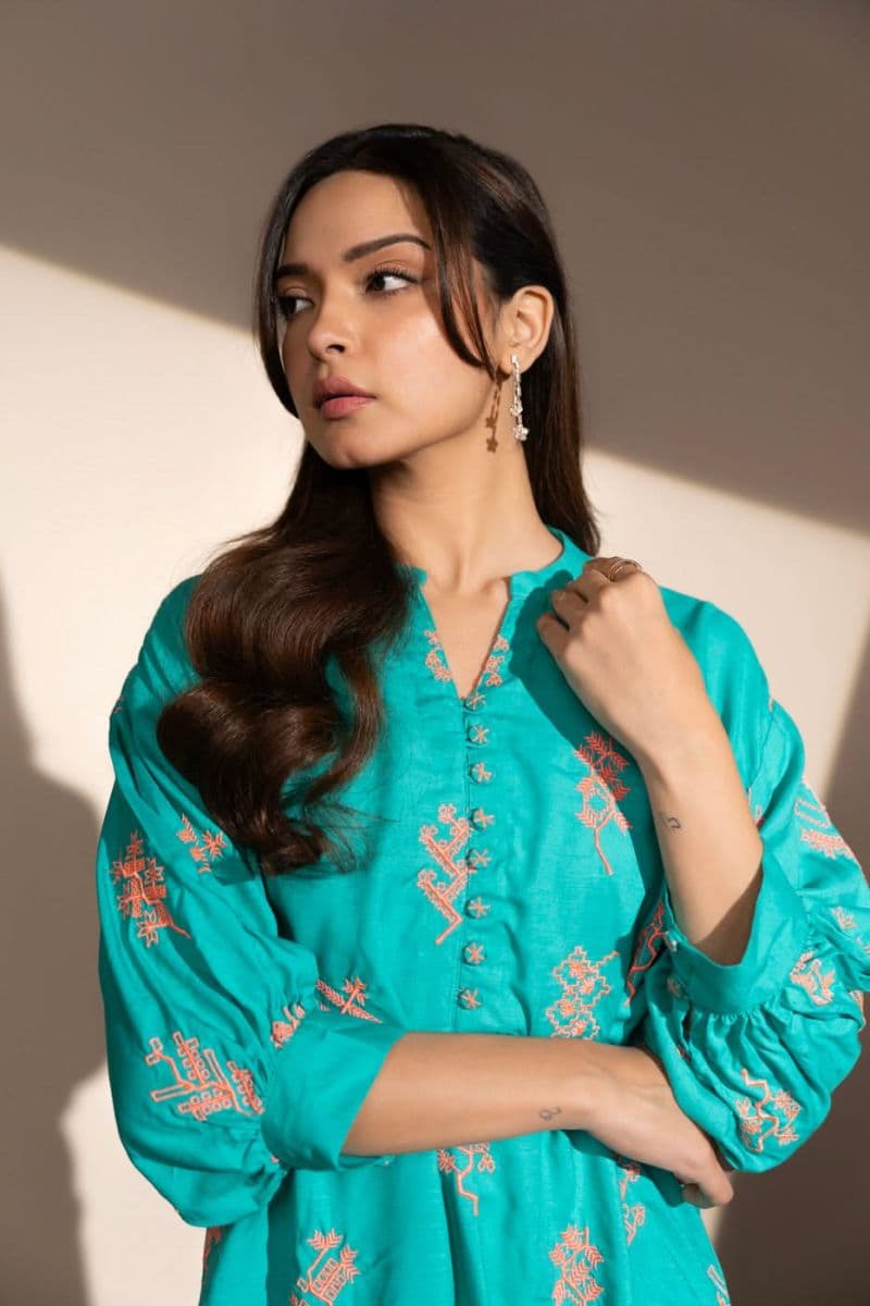 Green Embroidered Silk Ready-to-Wear Shirt thumbnail