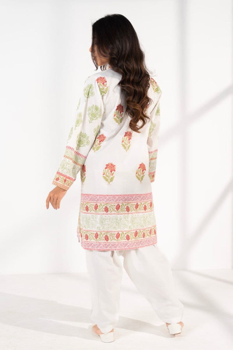 White Printed 3 Piece Ready-to-Wear Suit thumbnail