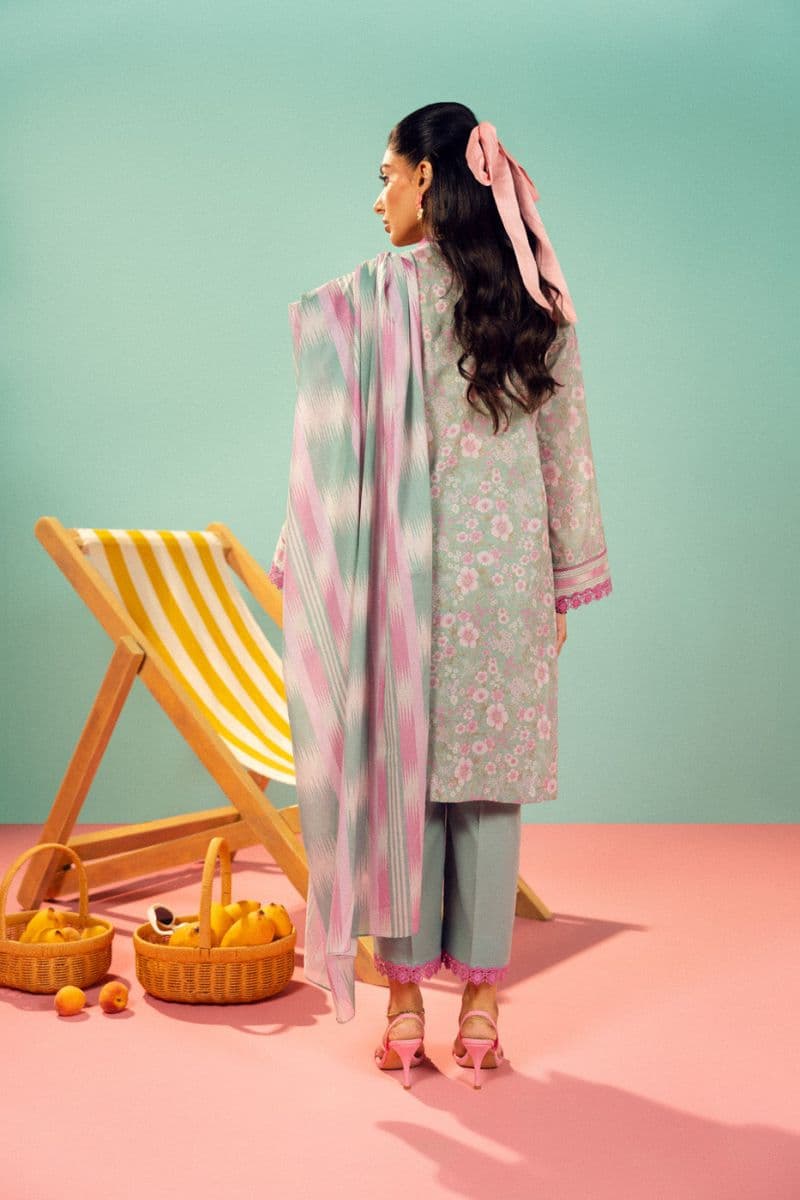 Green Printed Lawn 3 Piece Unstitched Suit thumbnail