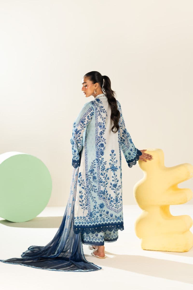 Blue Printed Lawn 3 Piece Unstitched Suit thumbnail