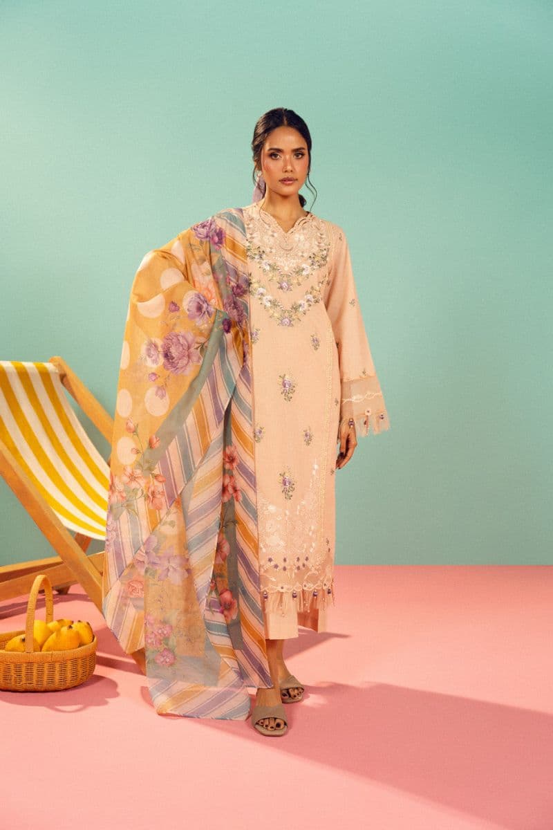 Ochre Embroidered Lawn 3 Piece Unstitched Suit thumbnail